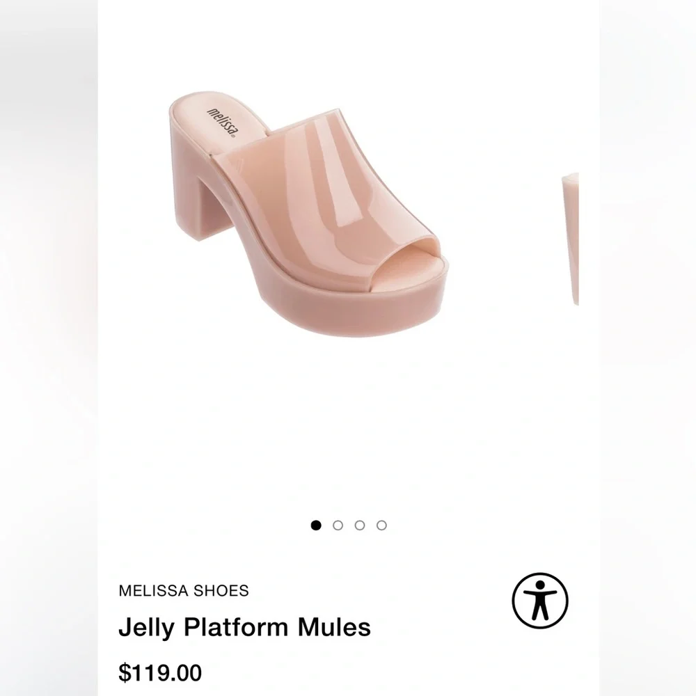 LIKE NEW‼️Melissa Jelly Platform Mule Beige/Nude -Size 8 - Picture 11 of 12